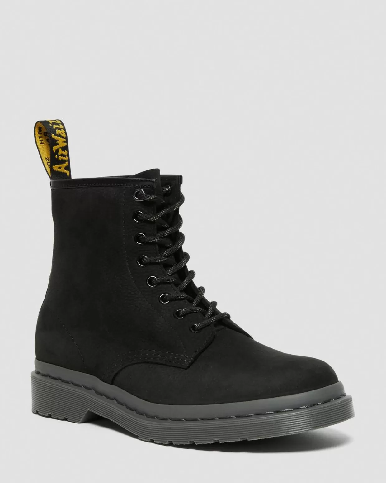 MENS Dr. Martens Stivali stringati 1460 Mono in pelle Milled Nabuk