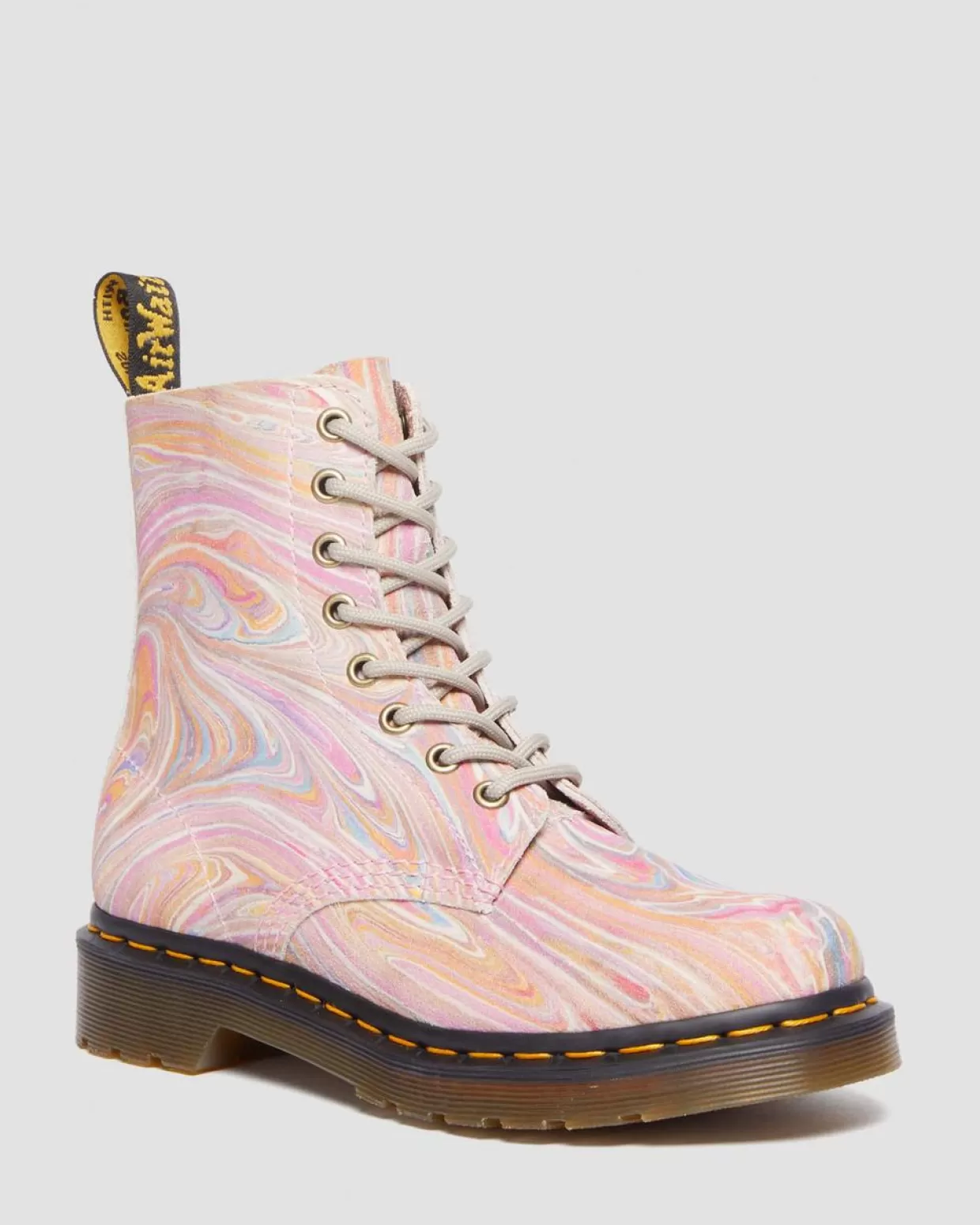 WOMENS Dr. Martens Stivali stringati 1460 Pascal in pelle Marbled scamosciata