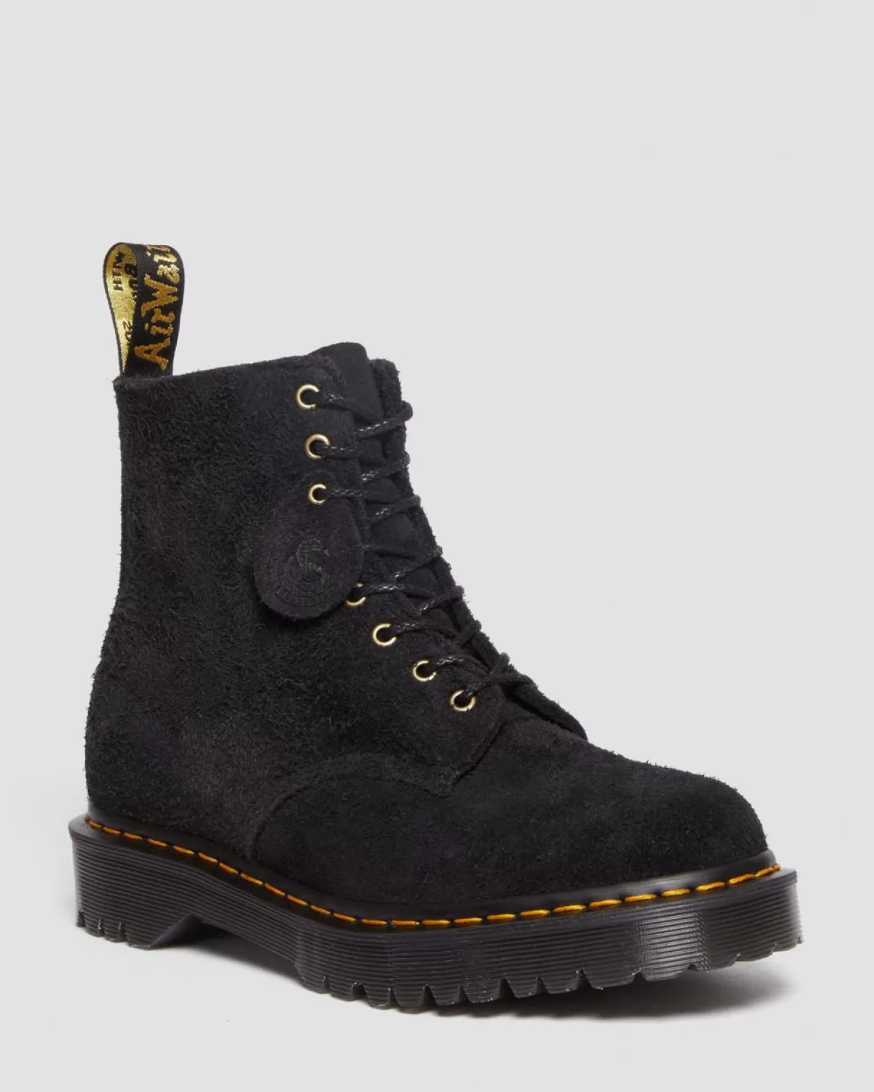 MENS Dr. Martens Stivali stringati 1460 Pascal Made in England in pelle scamosciata trapuntata