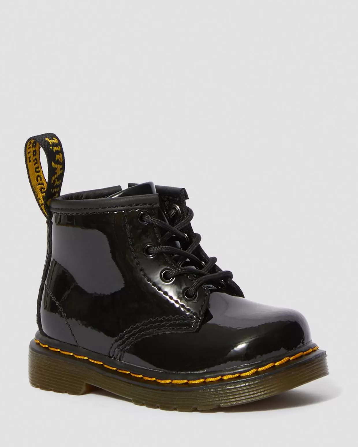 KIDS Dr. Martens Stivali stringati 1460 primi passi in pelle verniciata