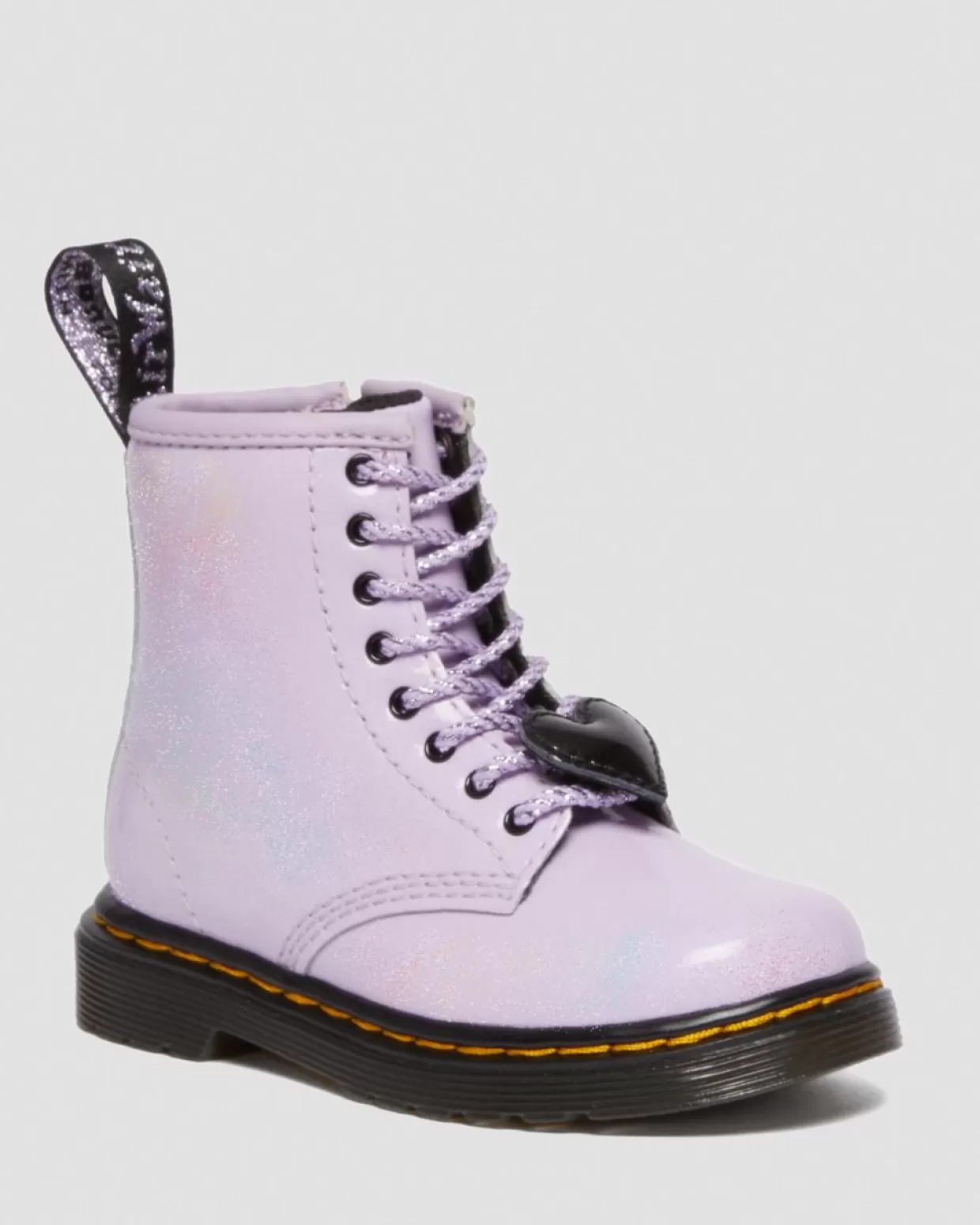 KIDS Dr. Martens Stivali stringati 1460 Shimmer Heart primi passi