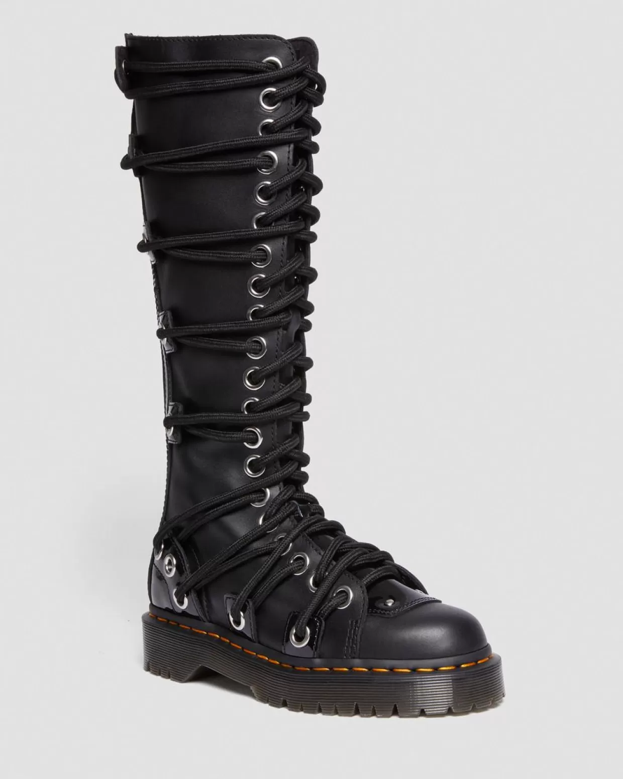 UNISEX Dr. Martens Stivali stringati al ginocchio Daria 1B60 in pelle Bex