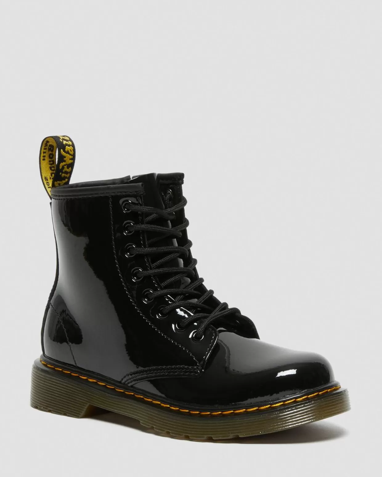 KIDS Dr. Martens Stivali stringati di pelle verniciata 1460 Junior