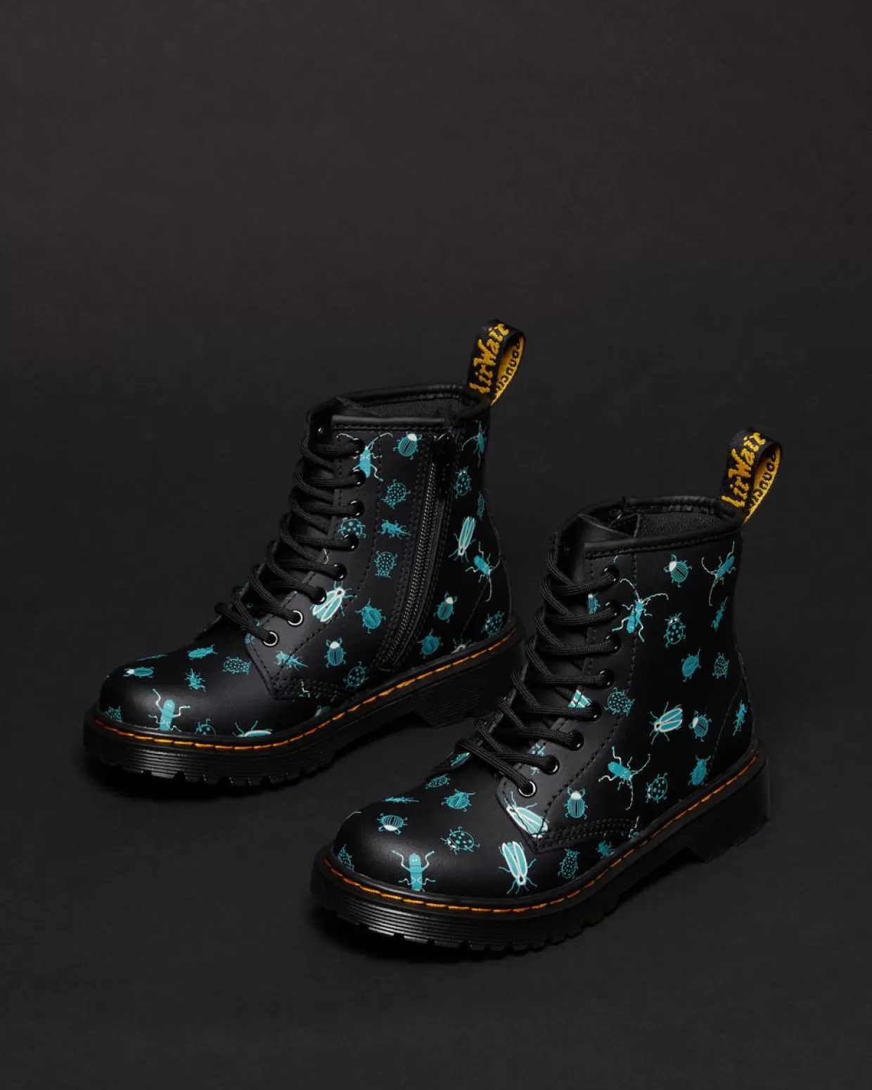 KIDS Dr. Martens Stivali stringati Junior 1460 Glow in the Dark Bugs