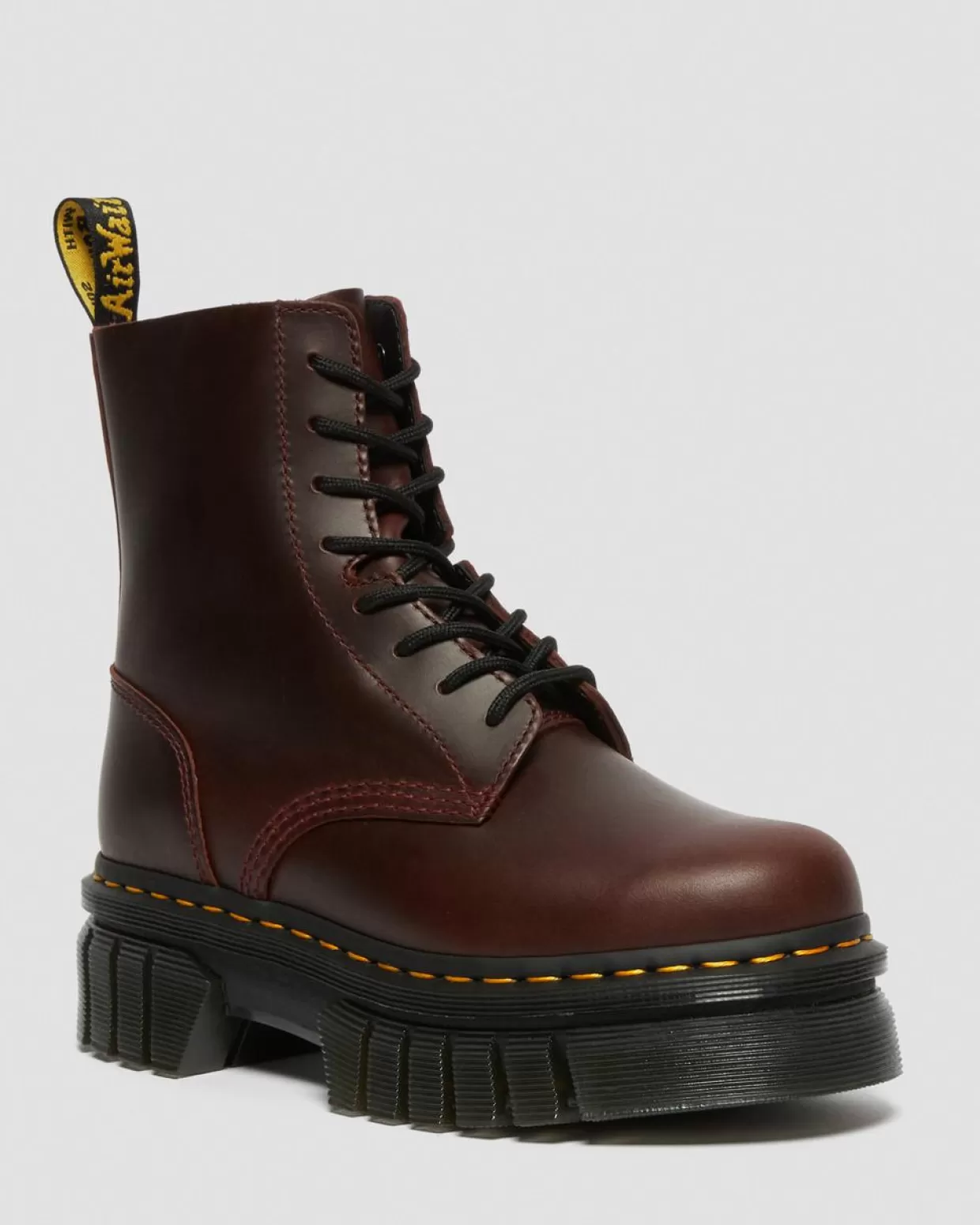 WOMENS Dr. Martens Stivali stringati platform Audrick in pelle Brando