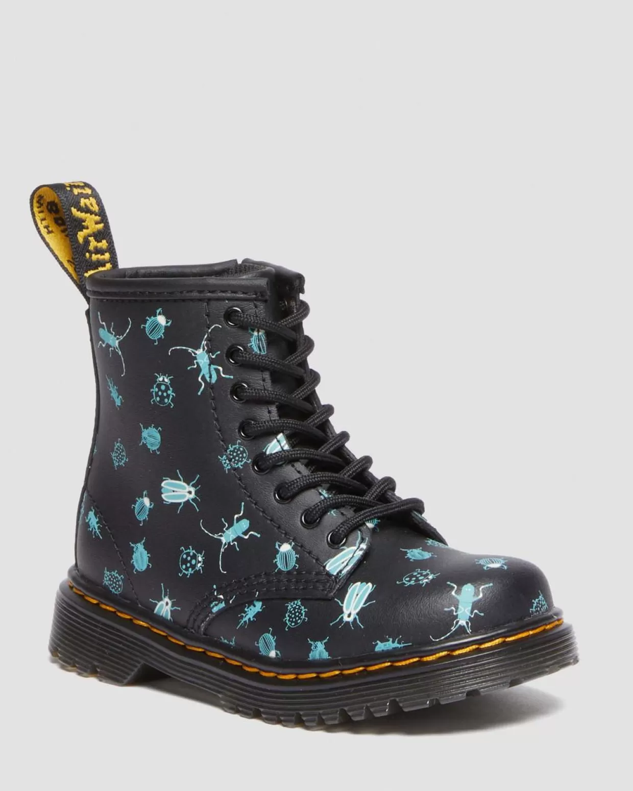 KIDS Dr. Martens Stivali stringati primi passi 1460 che si illuminano al buio
